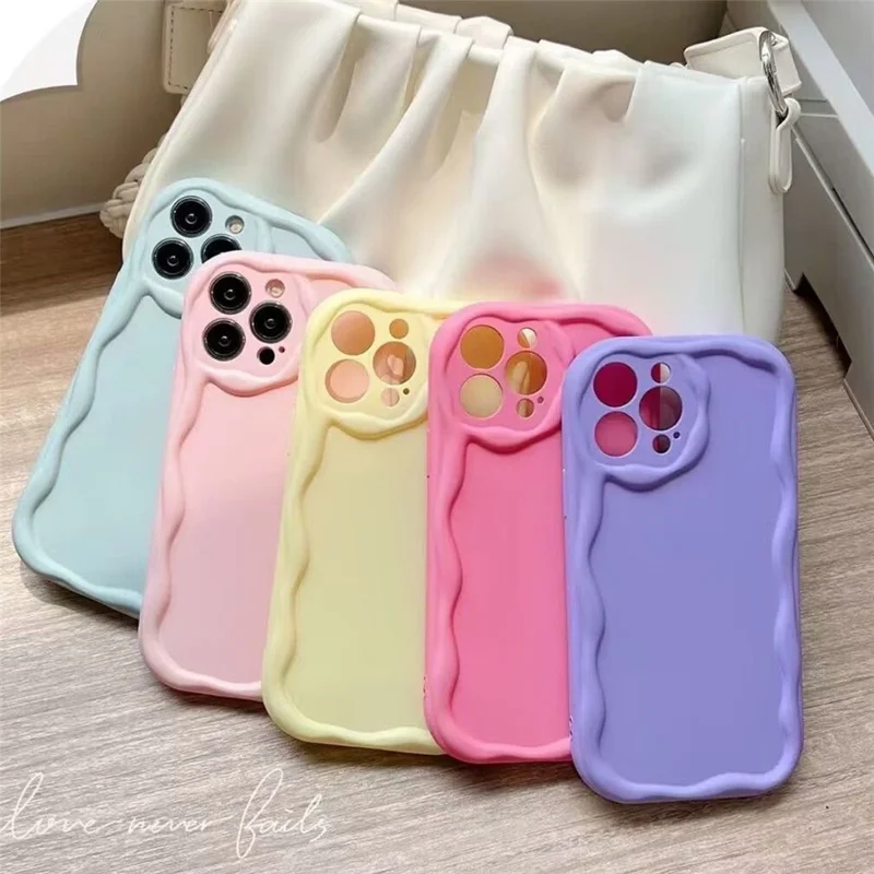 Para Iphone 12 Pro Máximo de 6,7 Polegadas, Absorção de Choque, Cobertura de Telefone Emborrachada Candy Candy Soft TPU Case - Bebê Azul