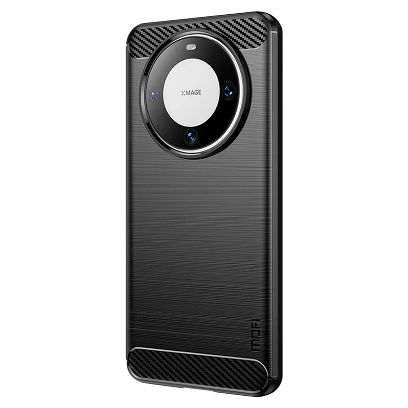MOFI JK TPU Series-1 for Huawei Mate 60 Carbon Fiber Texture TPU Case Brushed Phone Cover - Black