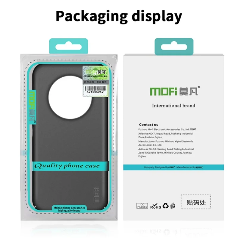 MOFI Shield Matte Series für Huawei Mate 60 Pro Hardcase PC-Handyhülle Anti-Fingerabdrücke Handyhülle - Schwarz