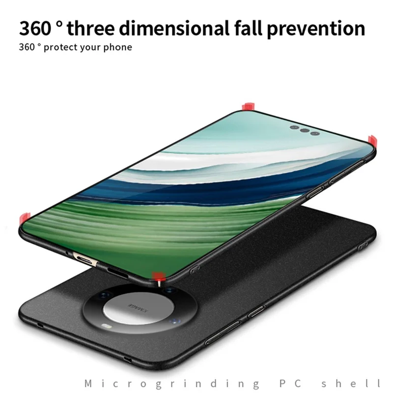 MOFI Shield Matte Series for Huawei Mate 60 Pro Hard PC Phone Case Anti-fingerprint Phone Cover - Red