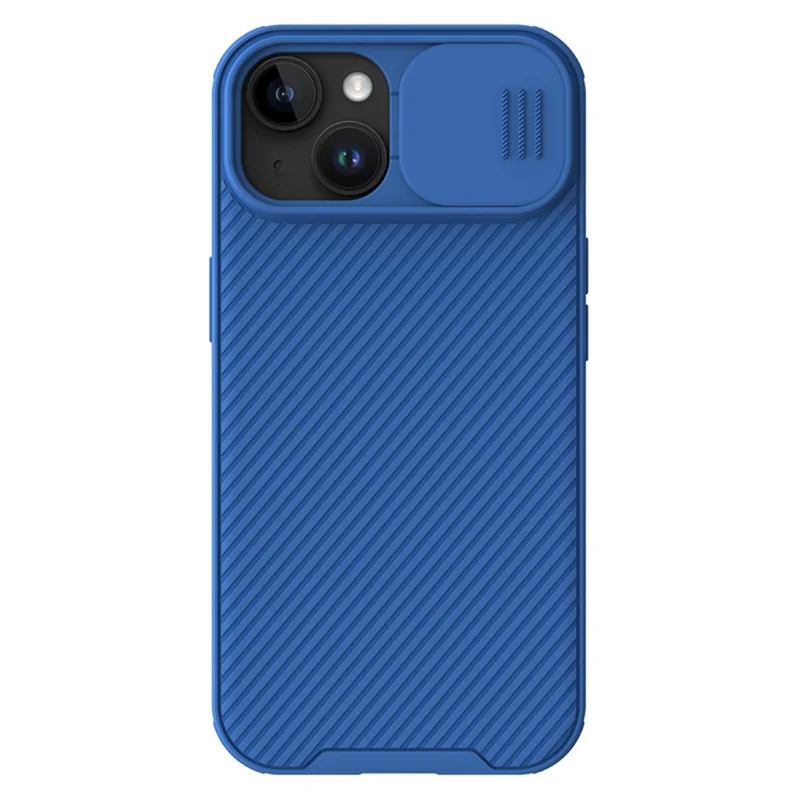 NILLKIN CamShield Pro Case for iPhone 15 PC+TPU Magnetic Phone Case with Camera Lens Protection - Blue