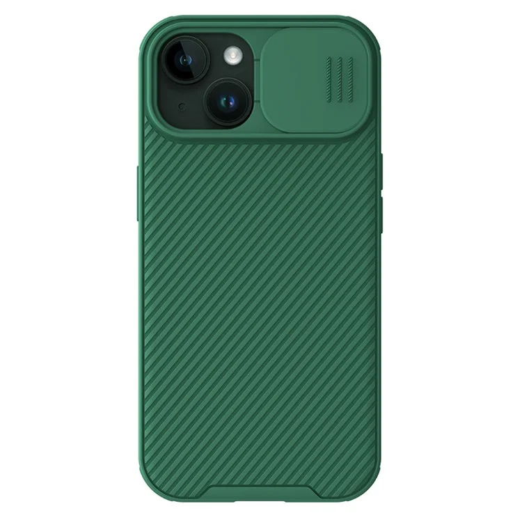 NILLKIN CamShield Pro Case for iPhone 15 Plus Magnetic Phone Cover Camera Lens Protection PC+TPU Case - Green