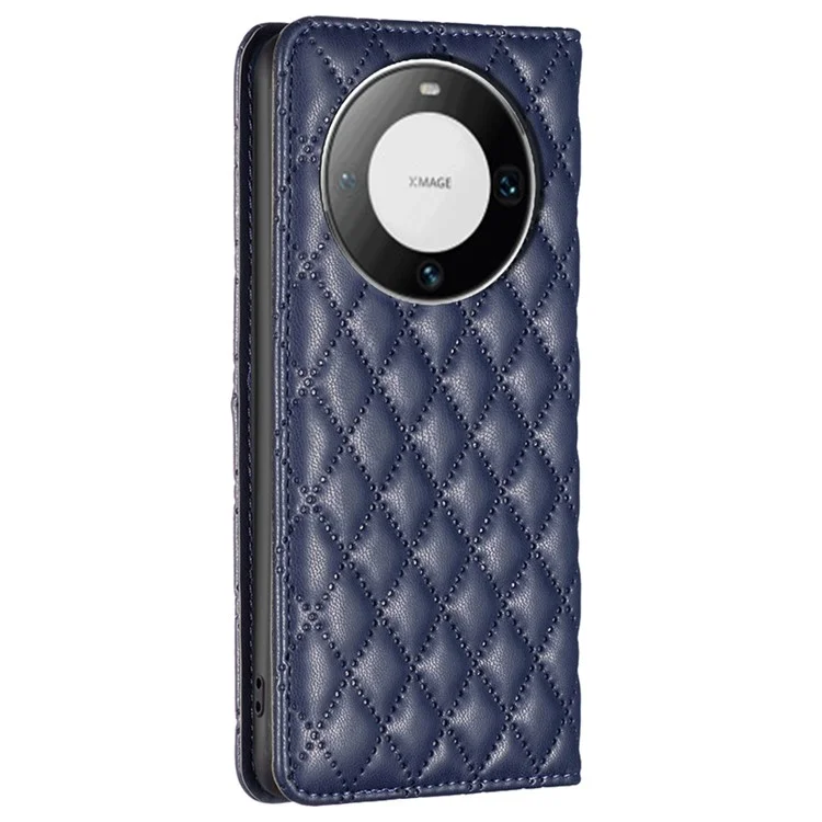 BINFEN COLOR BF Style-16 Per Huawei Mate 60 Pro / Mate 60 Pro+ Custodia in pelle per telefono Portacard Supporto - Blu