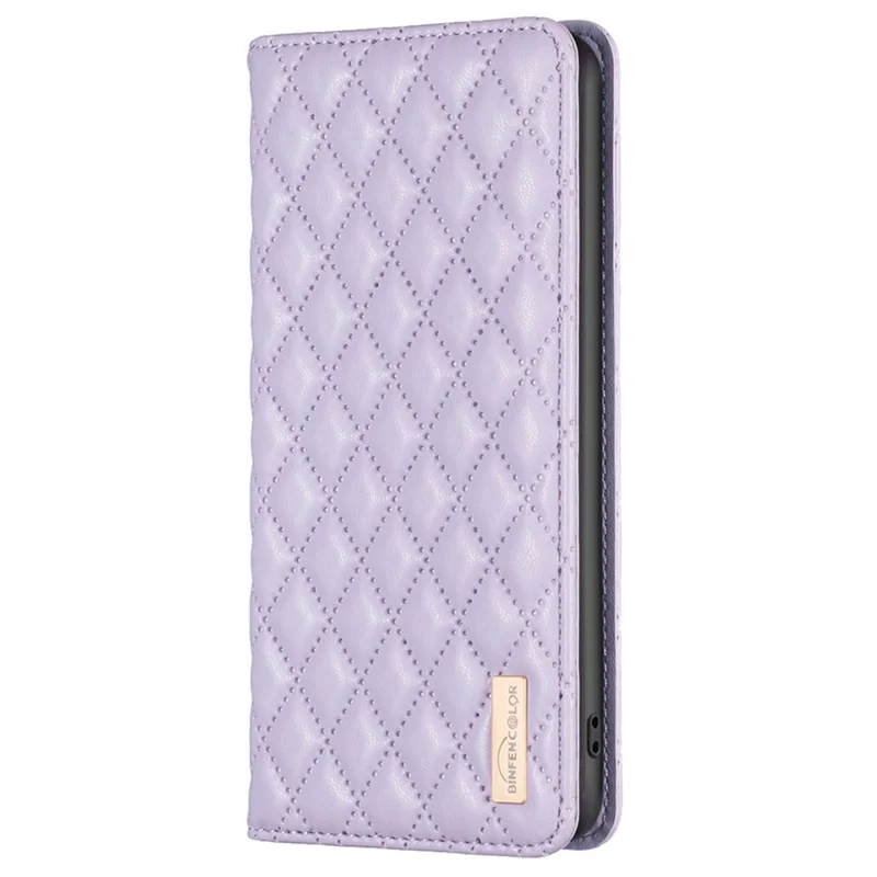 BINFEN COLOR BF Style-16 For Huawei Mate 60 Phone Leather Case Card Holder Horizontal Stand Cover - Purple