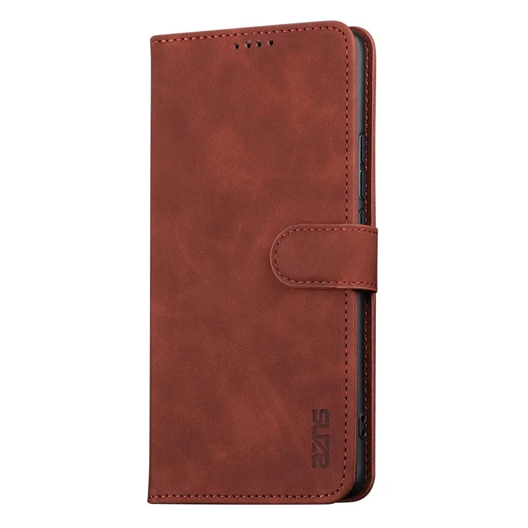 AZNS For OnePlus Nord CE3 5G / Oppo K11 5G PU Leather Cell Phone Case Slim-Fit Shell Stand Wallet Phone Cover - Brown