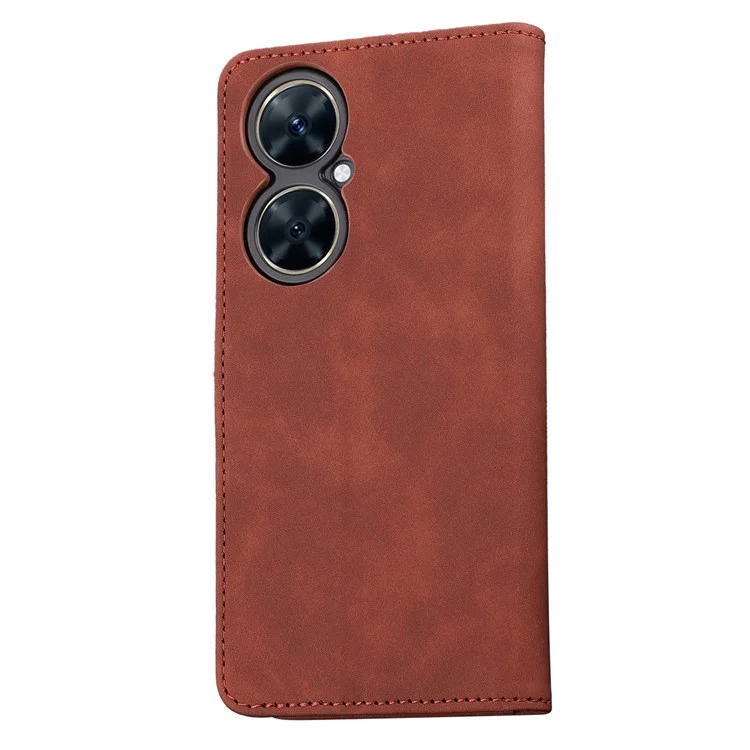 AZNS Para Huawei nova 11i Capa Flip de Couro PU Resistente a Choques com Carteira e Suporte - Marrom
