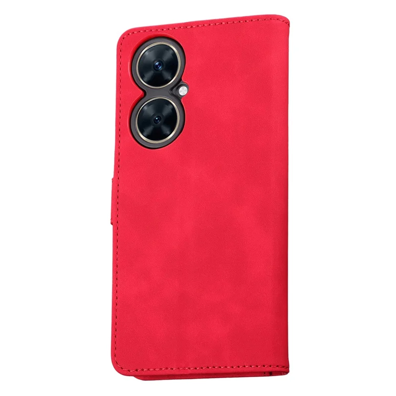 AZNS Para Huawei nova 11i Capa de Couro PU Dobrável Resistente a Choques - Vermelho