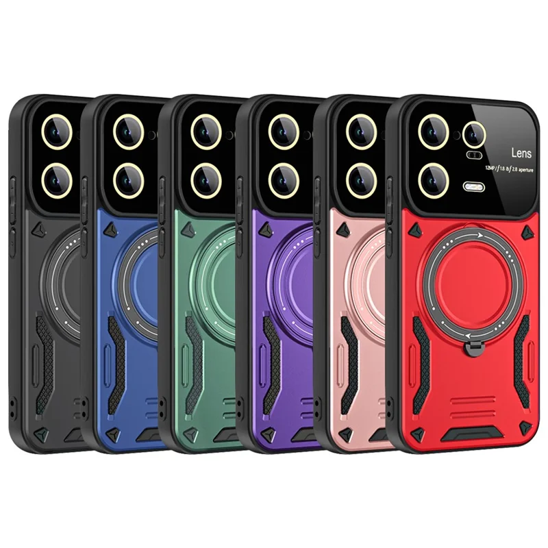 For Xiaomi 13 Pro 5G PC+TPU Shockproof Phone Case Kickstand Cover Magnetic Case - Blue