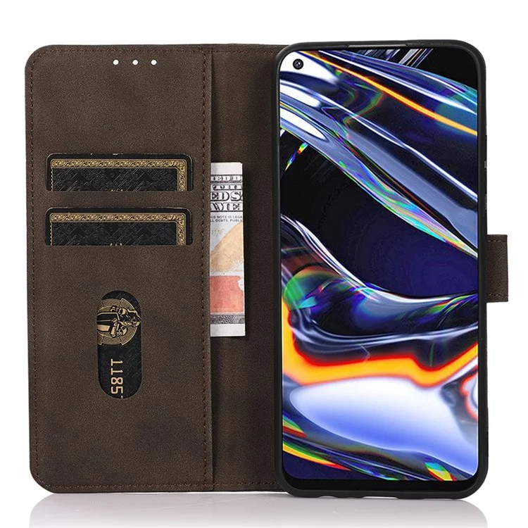 KHAZNEH Per Huawei Mate 60 Pro Custodia portafoglio in pelle PU con supporto testurizzato - Marrone