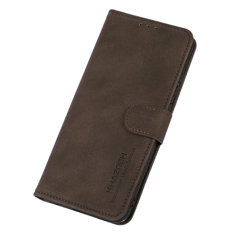 KHAZNEH Per Huawei Mate 60 Pro Custodia portafoglio in pelle PU con supporto testurizzato - Marrone