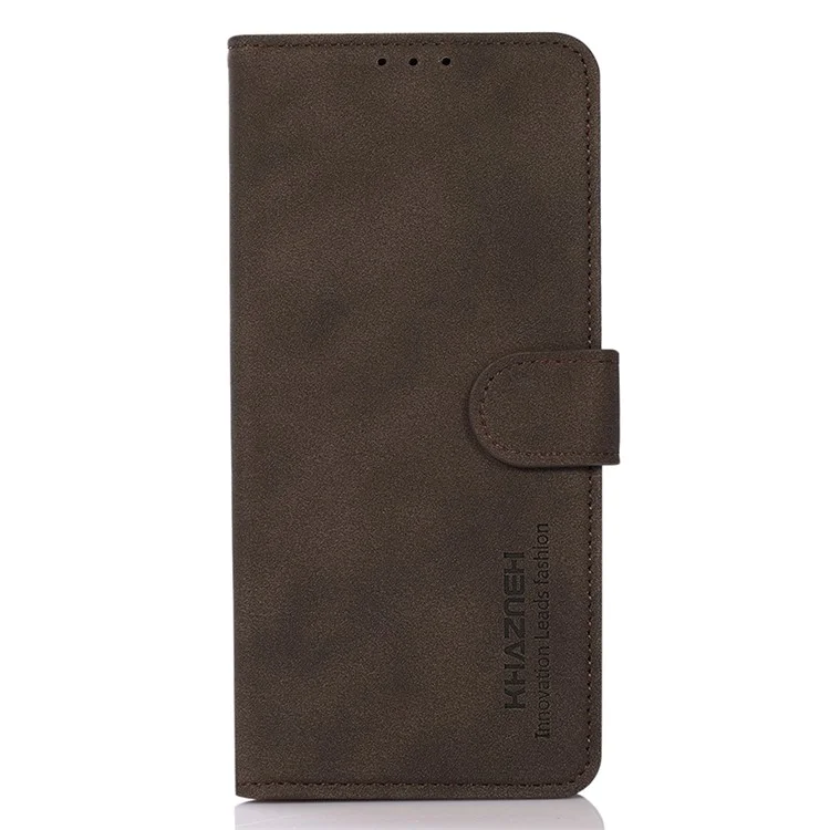 KHAZNEH Per Huawei Mate 60 Pro Custodia portafoglio in pelle PU con supporto testurizzato - Marrone