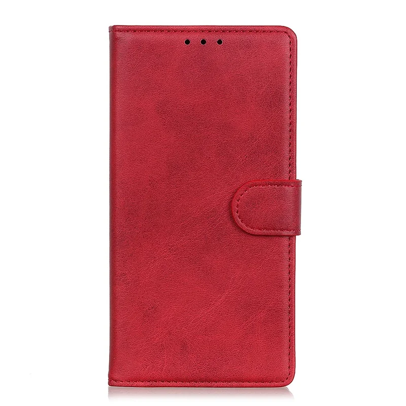 For Huawei Mate 60 Pro Leather Wallet Phone Case Drop-proof Cowhide Texture Stand Cover - Red