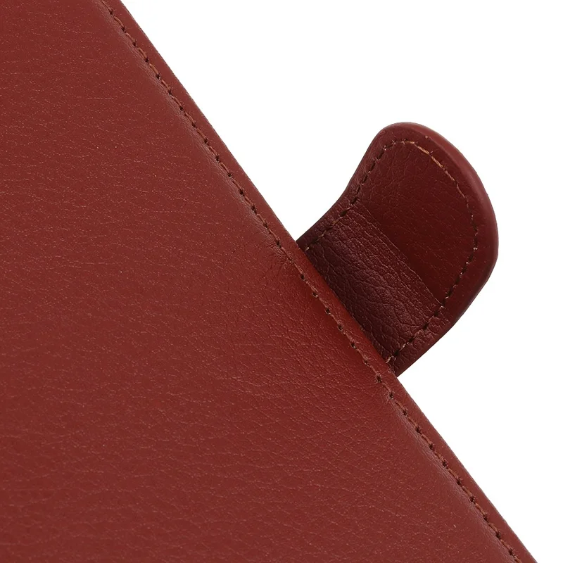 Für Huawei Mate 60 PU-Lederetui stoßfest Litchi-Struktur Wallet Stand Handyhülle - Braun