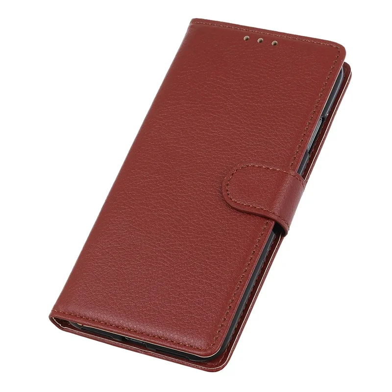 Für Huawei Mate 60 PU-Lederetui stoßfest Litchi-Struktur Wallet Stand Handyhülle - Braun