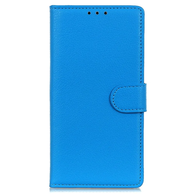 For Huawei Mate 60 PU Leather Case Bump Proof Litchi Texture Wallet Stand Phone Cover - Blue
