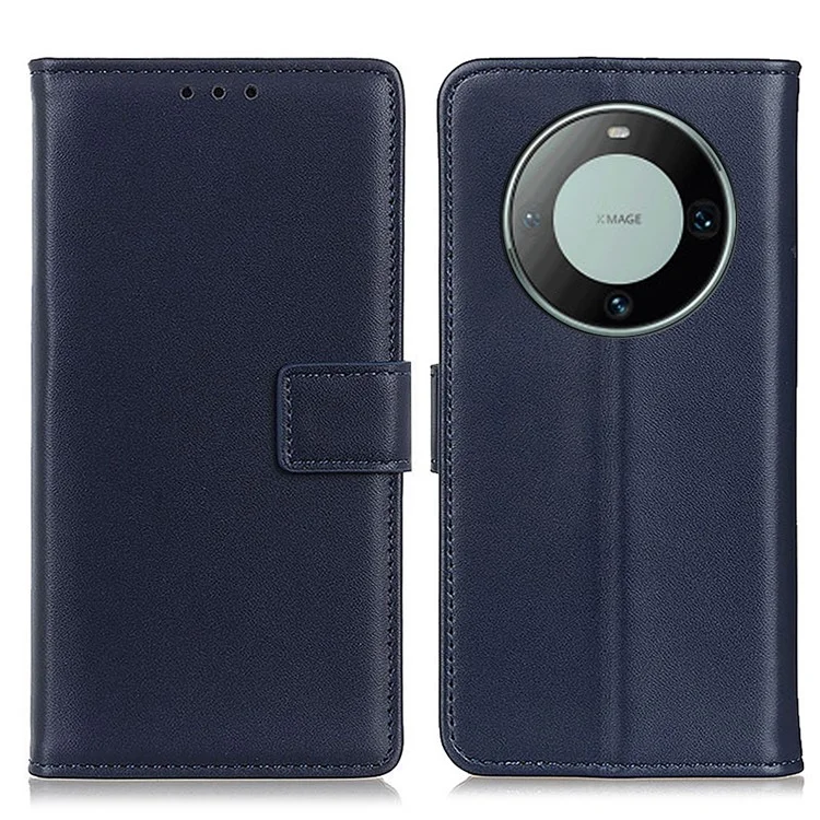 Para Huawei Mate 60 Capa de Telefone Móvel Texturizada Flip Stand Couro PU Capa de Smartphone Carteira - Azul