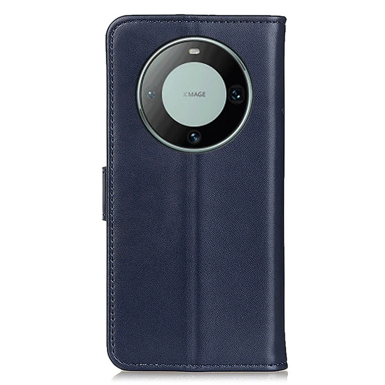 Para Huawei Mate 60 Capa de Telefone Móvel Texturizada Flip Stand Couro PU Capa de Smartphone Carteira - Azul