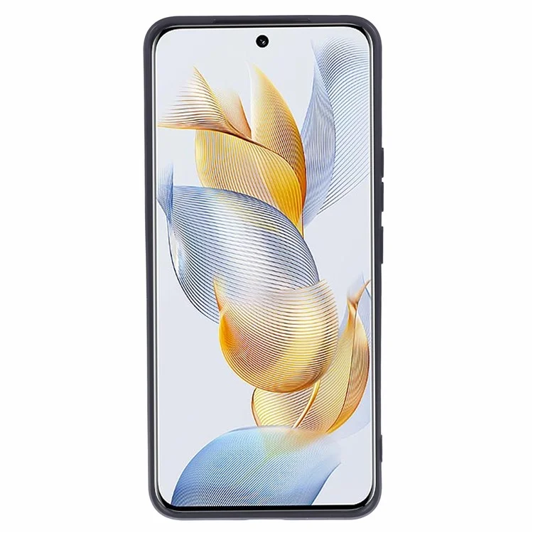 For Honor 90 Anti-Scratch Slide Lens Protection Phone Case PC+TPU Kickstand Phone Cover - Blau