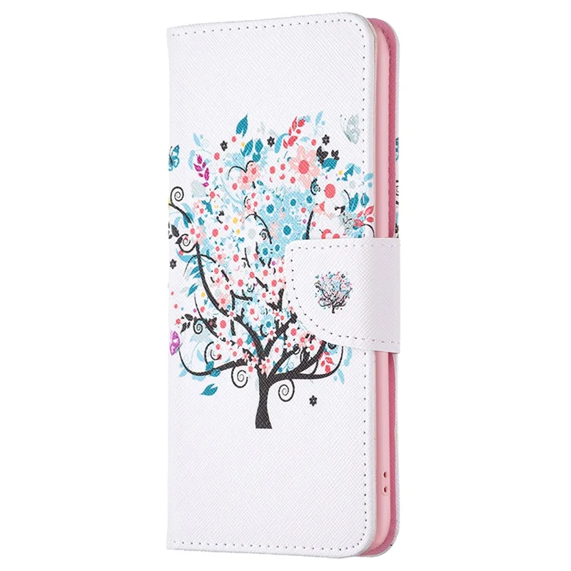 PU Leather Wallet Case for Honor 90 Lite 5G / X50i 5G , Pattern Printing Stand Flip Phone Cover - Flower Tree