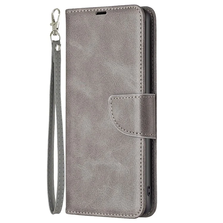 Pour Honor 90 Coque de téléphone portefeuille anti-choc Cuir PU texturé Support de style folio Flip - Gris