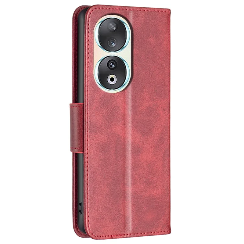 For Honor 90 Custodia Antiurto Portafoglio in Pelle PU Goffrata Custodia a Libro con Supporto - Rosso