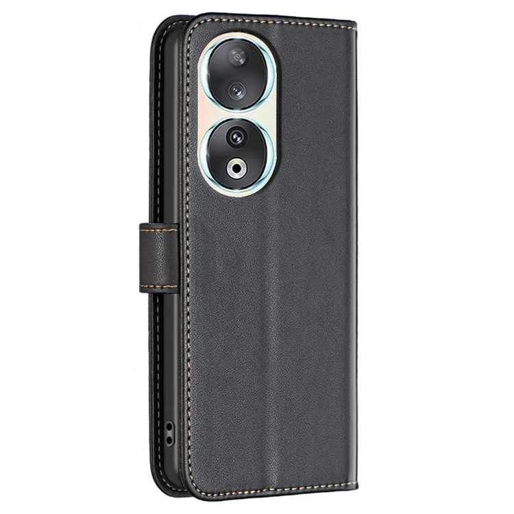BINFEN COLOR BF17 Per Honor 90 Custodia in Pelle PU Con Supporto Magnetico - Nero