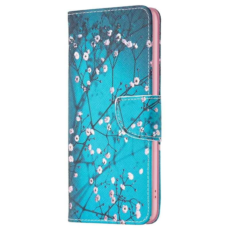 PU Leather Phone Cover for Oppo A38 4G , Pattern Printing Phone Case with Stand Wallet - Plum Blossom