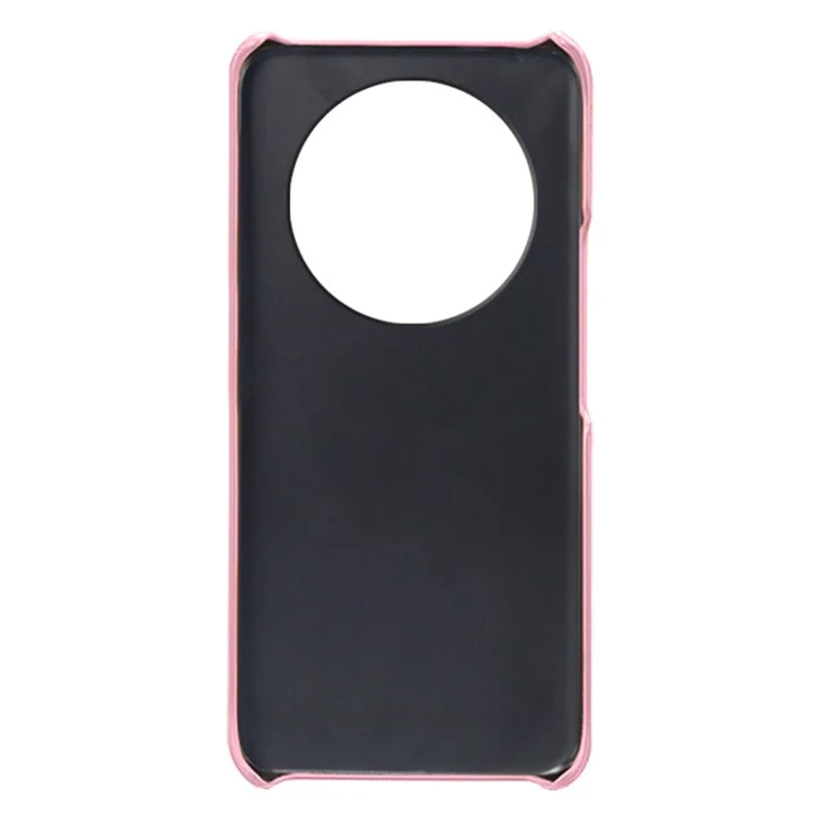 Para Huawei Mate 60 Capa de Telefone Case PU Couro + PC Capa Textura de Bezerro Anti-Arranhões Shell de Telefone - Rose Gold