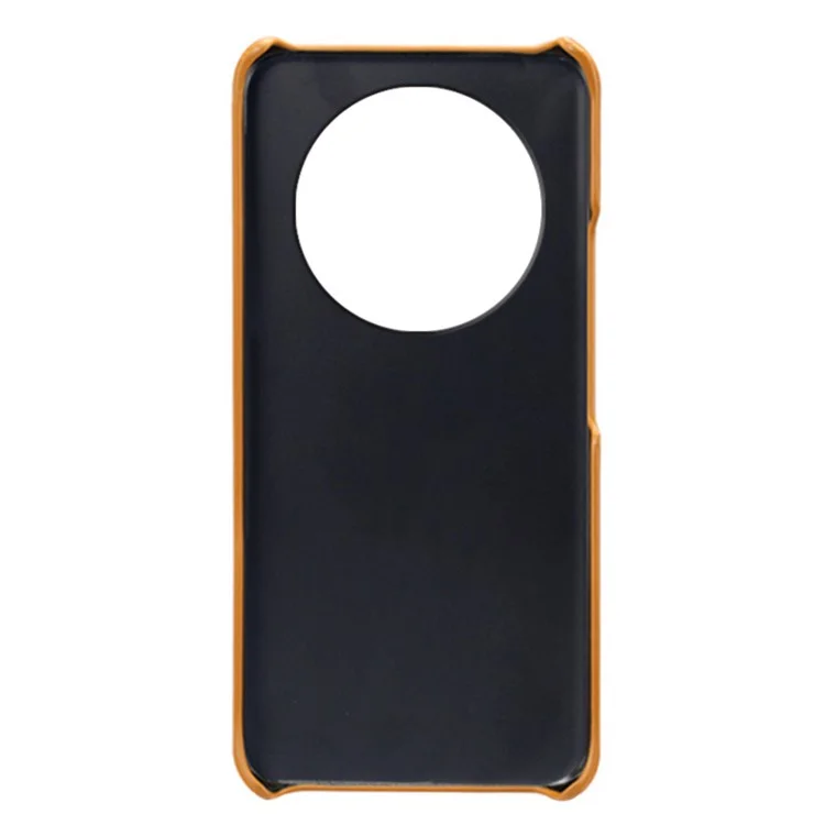 Para Huawei Mate 60 Pro+ Capa de Telefone Celular Antirranhuras Couro PU + Capa de PC Textura de Bezerro - Laranja