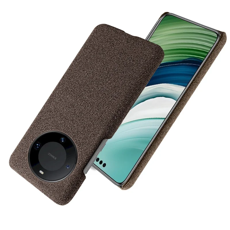 Dustproof Cover for Huawei Mate 60 Pro , Anti-scratch Cell Phone Case Cloth+PC Shell - Brown