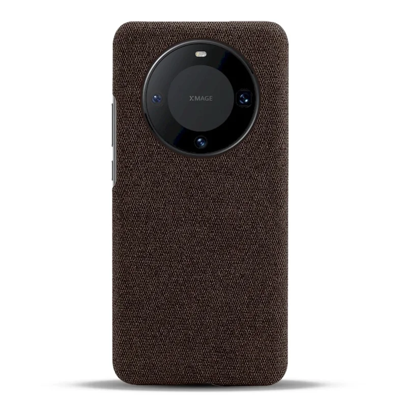 Dustproof Cover for Huawei Mate 60 Pro , Anti-scratch Cell Phone Case Cloth+PC Shell - Brown