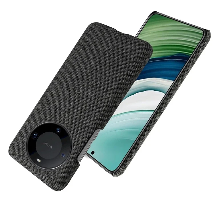 Smartphone Cover for Huawei Mate 60 , Shockproof Cloth+PC Shell Phone Case - Black
