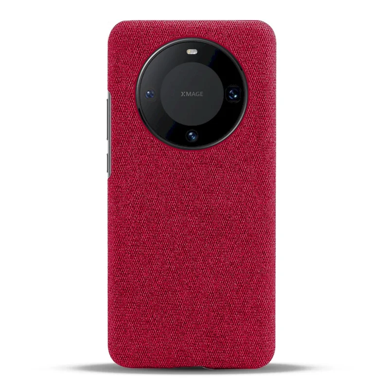 Smartphone Cover for Huawei Mate 60 , Shockproof Cloth+PC Shell Phone Case - Red