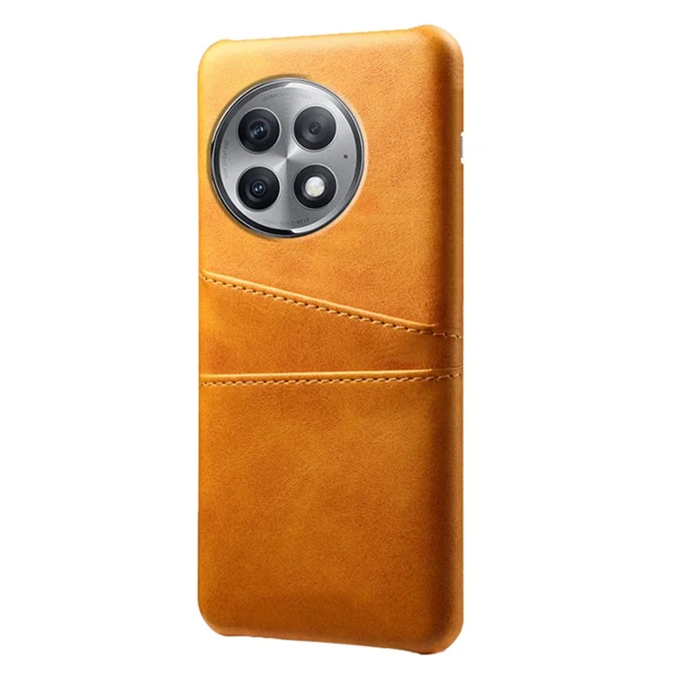 For OnePlus Ace 2 Pro 5G Dual Card Slots Phone Shell PU Leather Coated PC Protective Case - Orange