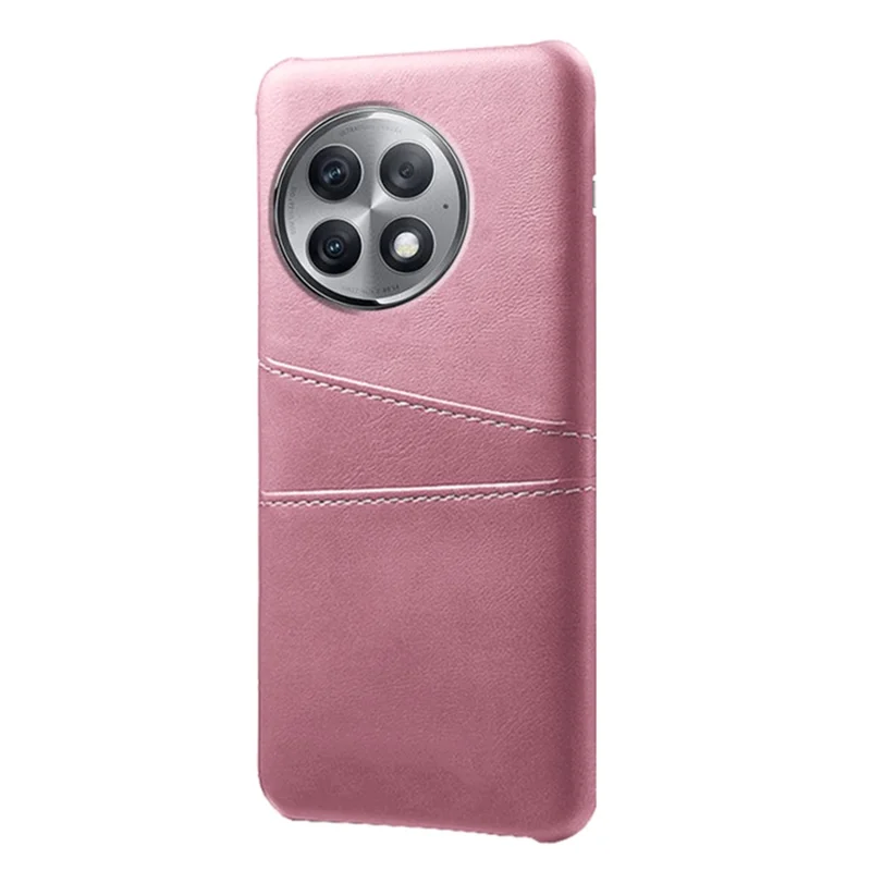 For OnePlus Ace 2 Pro 5G Dual Card Slots Phone Shell PU Leather Coated PC Protective Case - Rose Gold