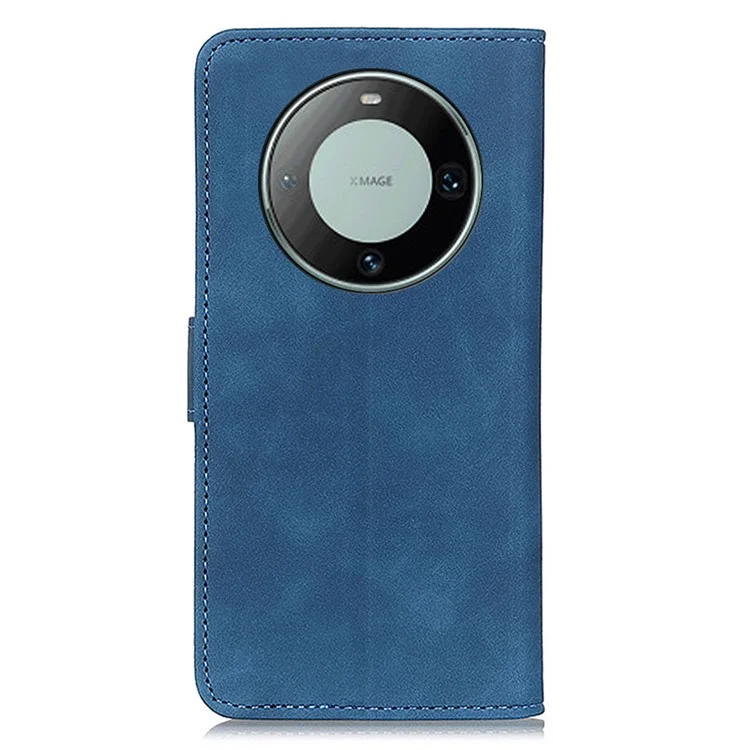 KHAZNEH Per Huawei Mate 60 Pro Custodia in pelle con texture retrò Custodia a portafoglio con funzione di supporto - Blu