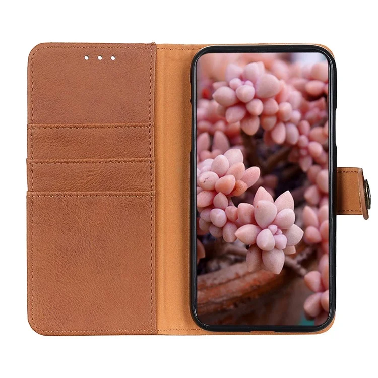 KHAZNEH для Huawei Mate 60 Чехол-бумажник из кожи под крокодила, ударопрочный, со стойкой, из искусственной кожи - коричневый