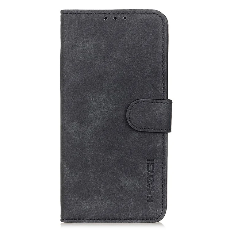 KHAZNEH For Honor X6a 4G Antipolvere Retro Texture Case Wallet Phone Cover Stand PU Leather Protection Shell - Nero