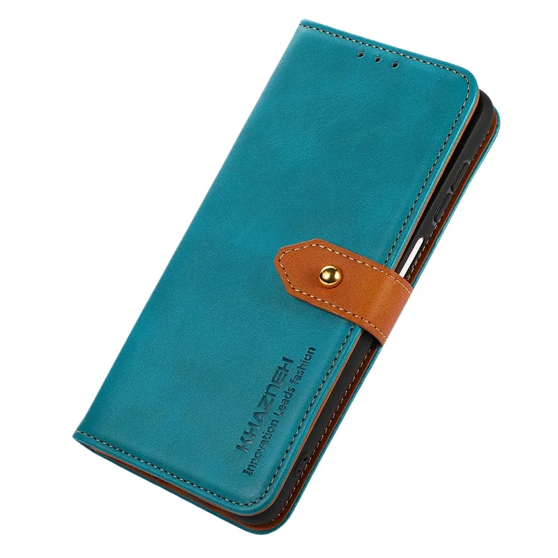 KHAZNEH For Honor X6a 4G PU Leather Stand Case Cowhide Texture Wallet Phone Cover - Blue