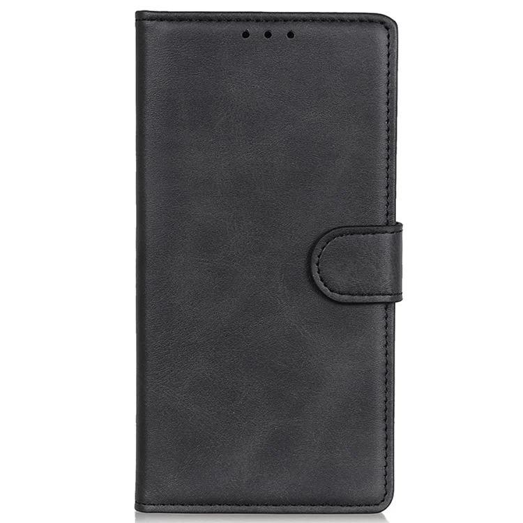 Funda de teléfono resistente a los golpes For Honor X6a 4G con textura de cuero de vaca y piel sintética - Negro