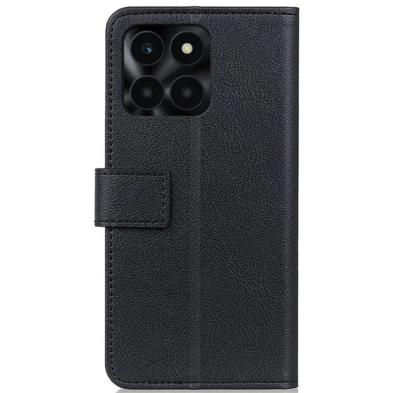 Custodia per Cellulare Honor X6a 4G, Custodia in Pelle PU Goffrata con Supporto Pieghevole - Nero