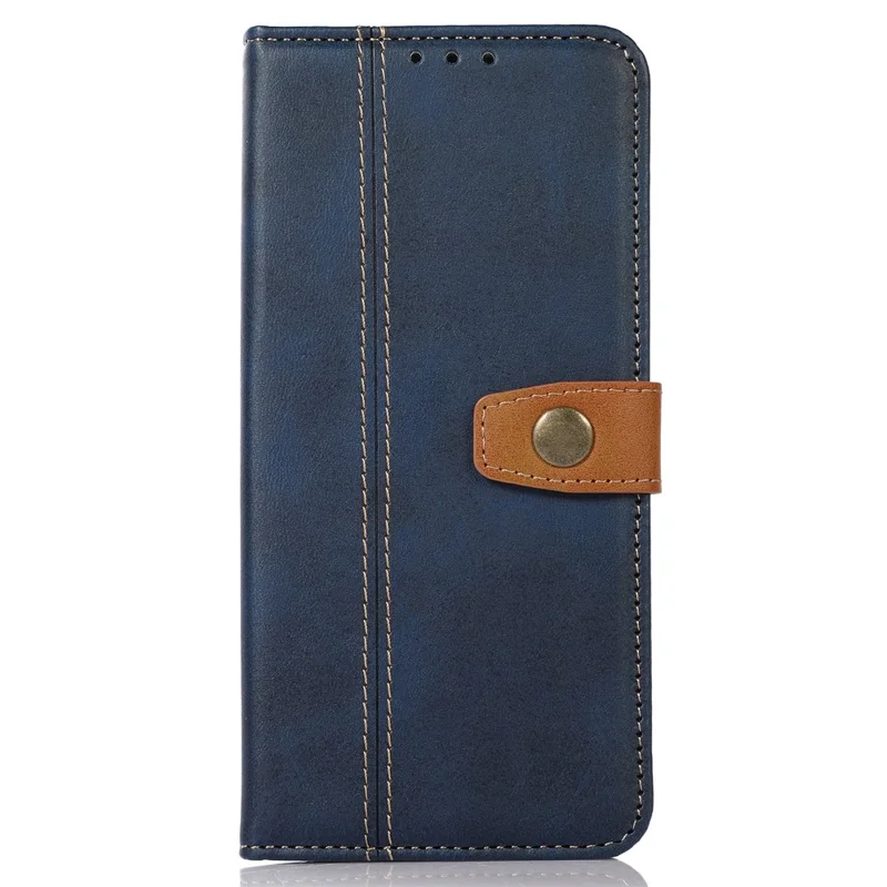 For Honor X6a 4G PU Leather Mobile Phone Case Wallet Stand Calf Texture Smartphone Cover - Sapphire