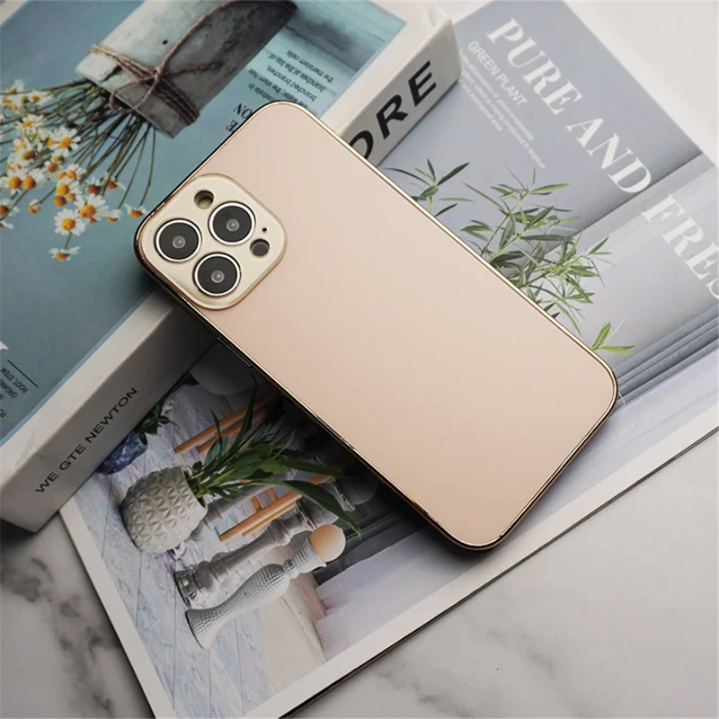 AG Matte Back Cover for iPhone 15 Electroplated PC+TPU Anti-scratch Phone Case - Grey