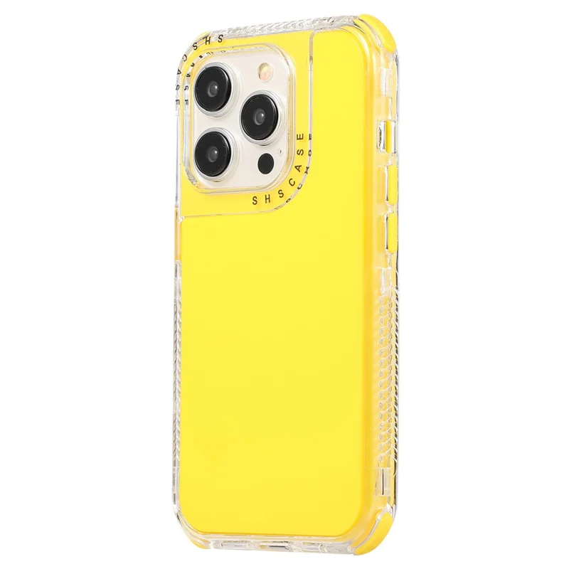 Pour iPhone 15 Plus Étui de protection amovible 3-en-1 antichoc PC+TPU Housse de protection - Jaune