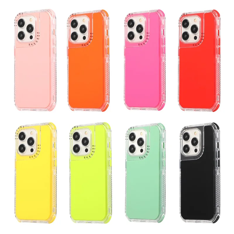 For iPhone 15 Pro Detachable 3-in-1 PC+TPU Cover Shockproof Cell Phone Case - Rose