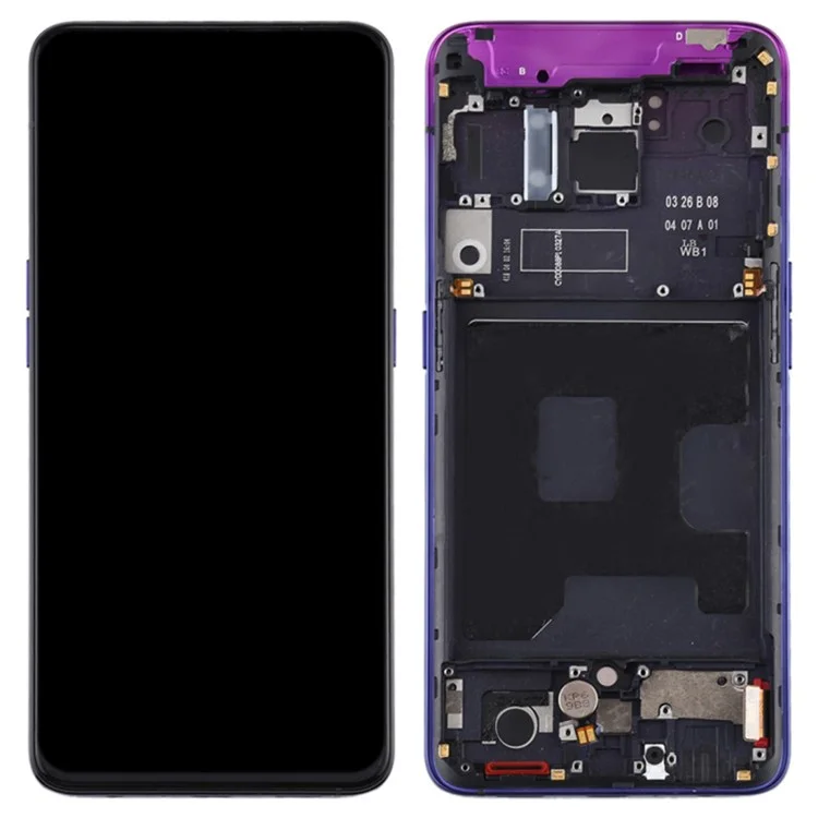 For Oppo Reno / Reno 5G OEM Grade S AMOLED Screen and Digitizer Assembly + Frame Replacement Part (without Logo) - Purple