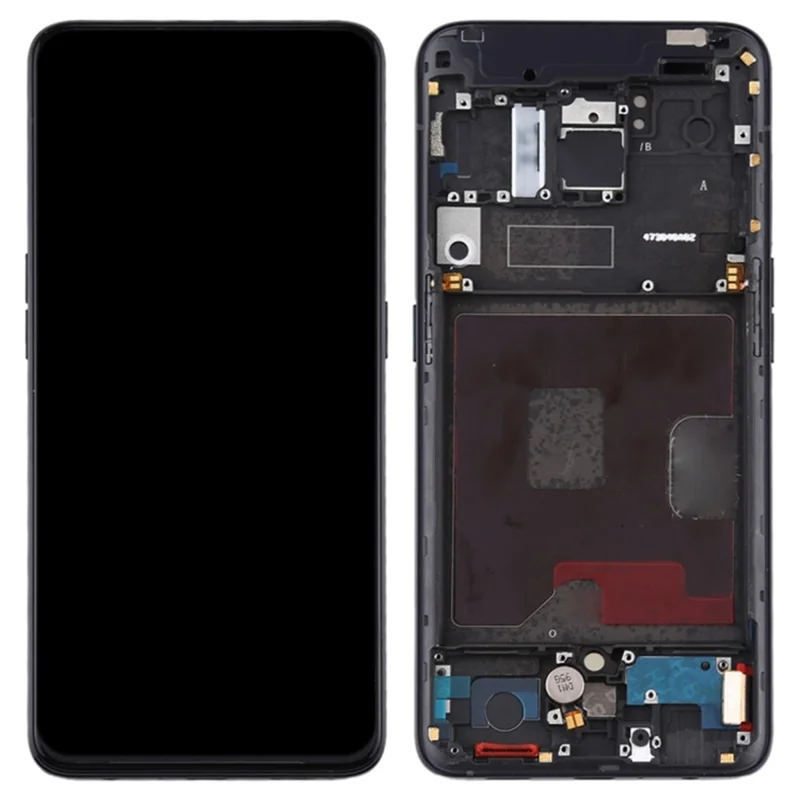 For Oppo Reno / Reno 5G OEM Grade S AMOLED Screen and Digitizer Assembly + Frame Replacement Part (without Logo) - Black