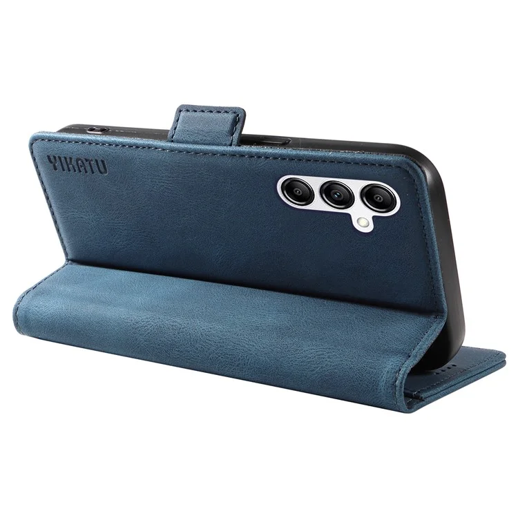YIKATU YK-005 per Samsung Galaxy A14 5G / A14 4G Custodia per telefono cellulare in pelle PU Wallet Stand Skin-touch - Blu