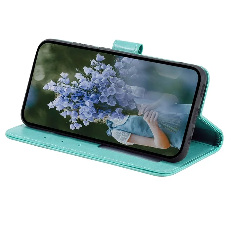 Para Sony Xperia 5 V Mandala Flower Imprinted Wallet PU Leather Phone Case Stand Cover con Correa - Verde