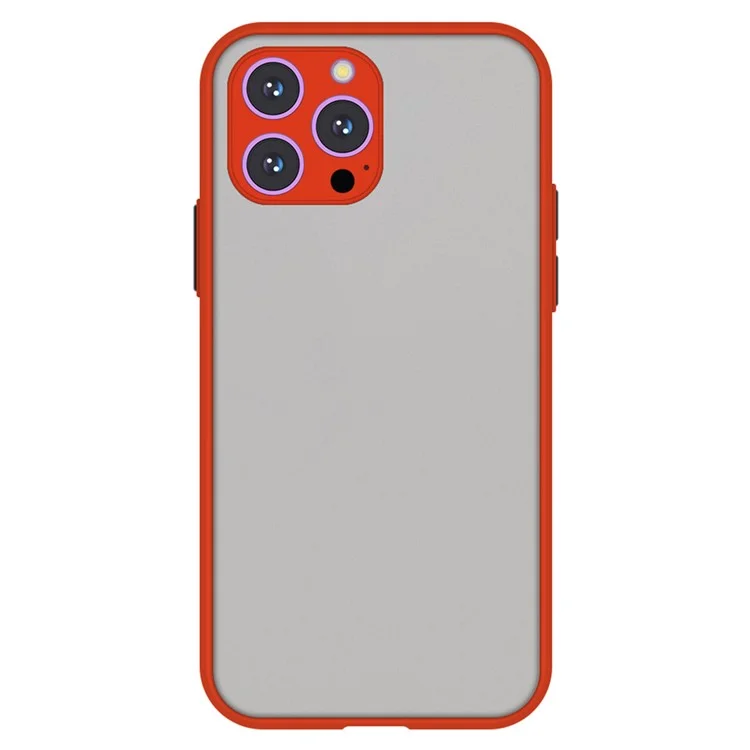 Skin-Touch Phone Shell for iPhone 15 Pro , TPU+PC Hybrid Cover Phone Back Case - Red